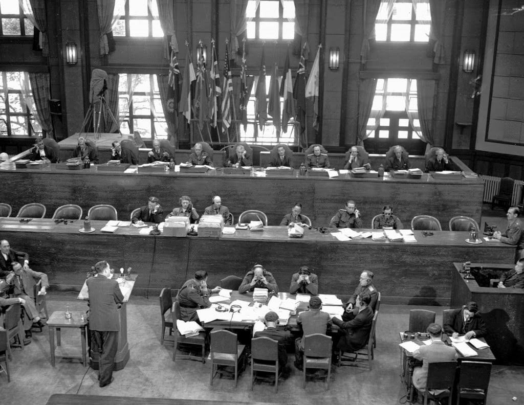 #57 A general view of the International Military Tribunal for the Far East meeting in Tokyo, 1947. The Allies began the trial of 28 Japanese civilian and military leaders for war crimes in 1946.