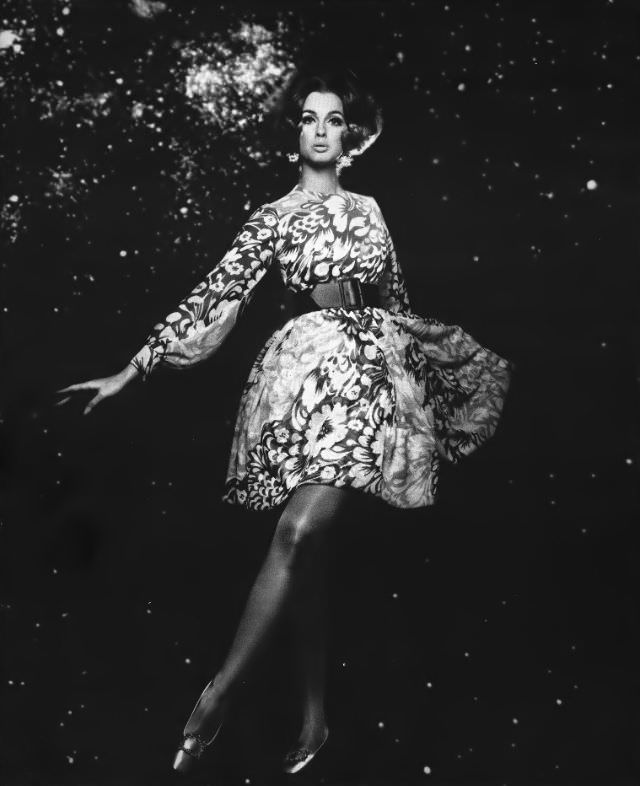 #32 Veronica Hamel in a lovely dress, 1968.