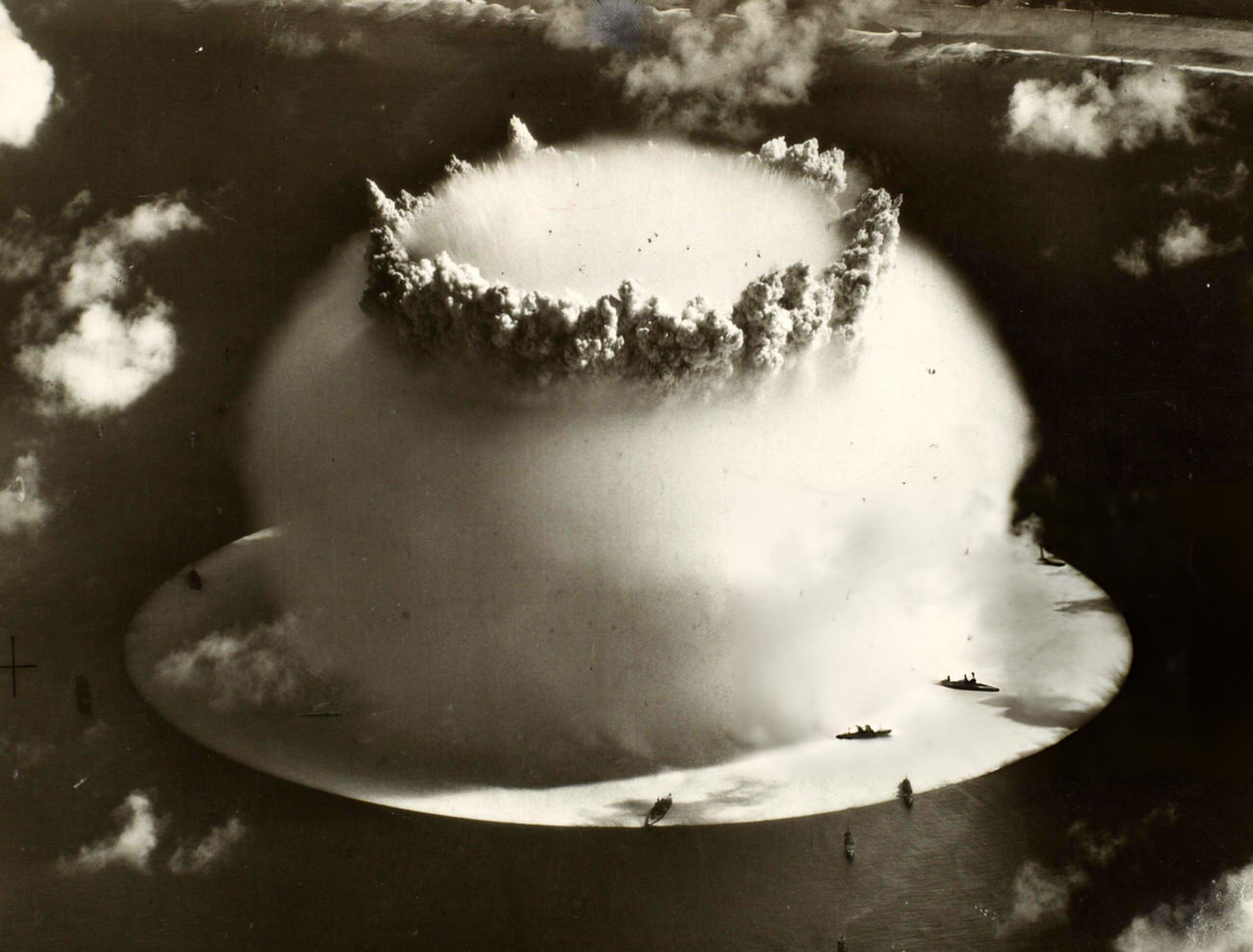 #10 Baker Day at Bikini Atoll, the first underwater nuclear explosion, 1946.