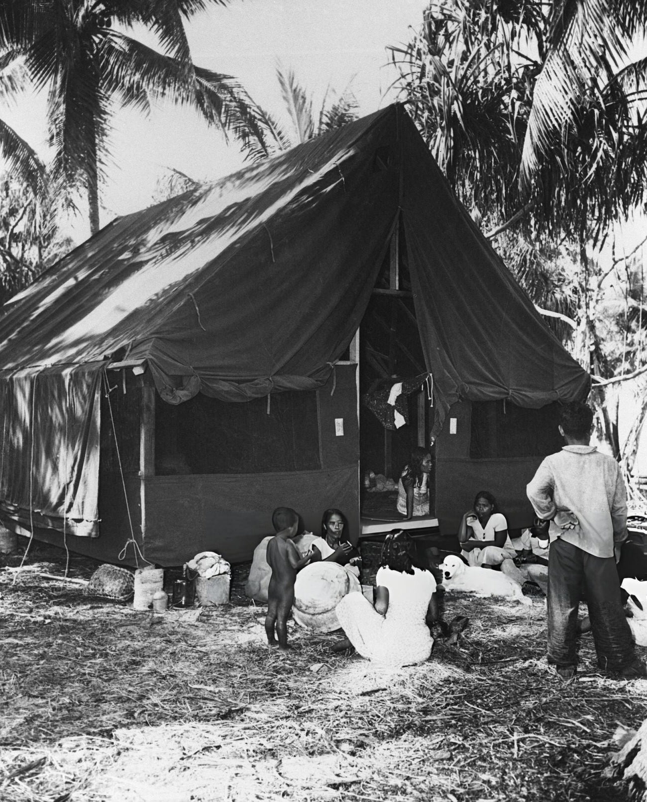 #8 Natives of Bikini Atoll, in the Pacific, who had to leave their home island because of the forthcoming atomic bomb tests, 1946.