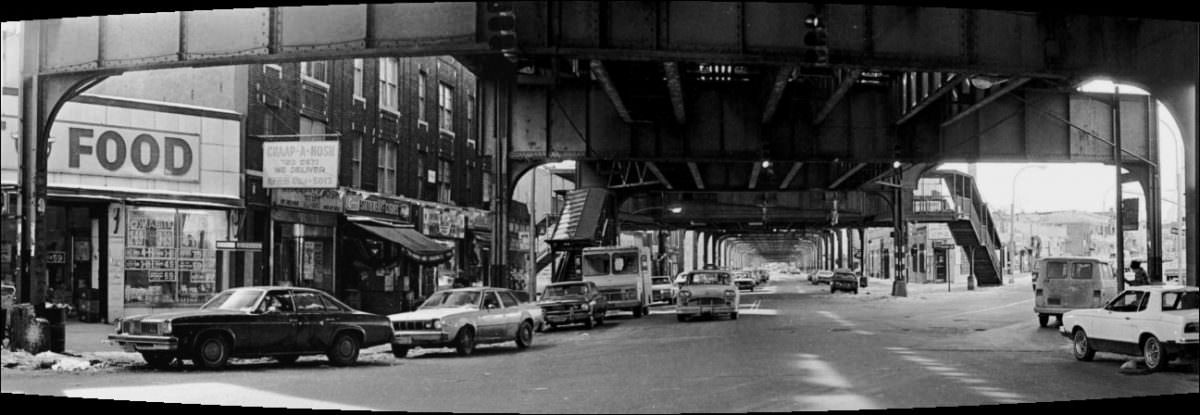 #7 Boro Park intersection of 13th Avenue and New Utrecht Avenue at 55th Street, 1977.