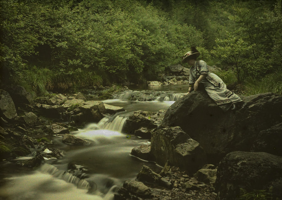 #14 Reclining woman by river, 1910
