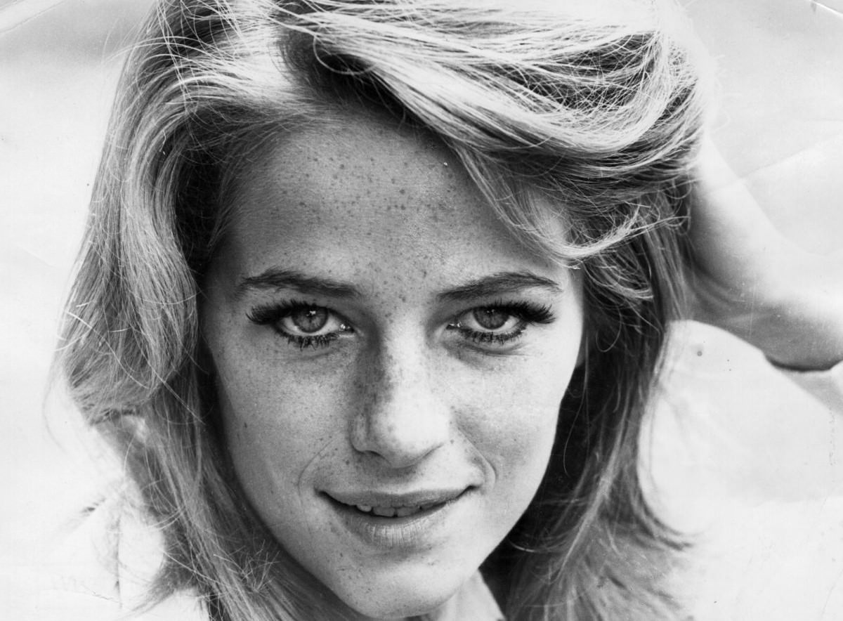#20 British actress Charlotte Rampling, 1960s, photo by Terry Fincher.