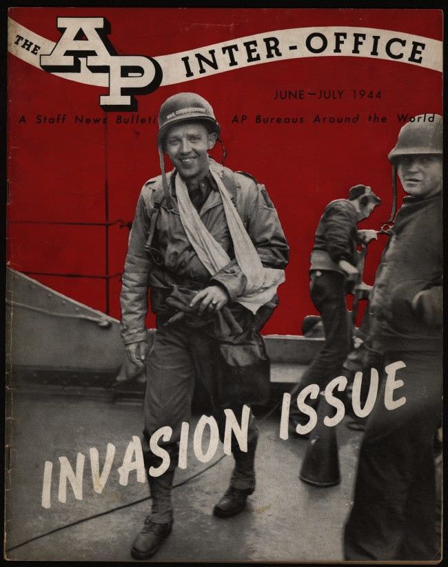 #2 Cover of The AP Inter-Office, a News Bulletin for AP Bureaus Around the World. This issue highlighted AP’s coverage of D-Day. 1944