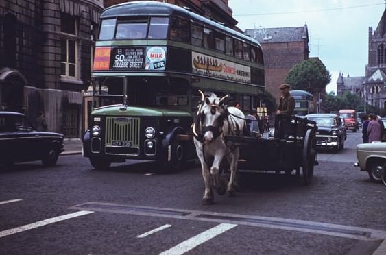 #14 One-horse dray in Dame St. Dark afternoon