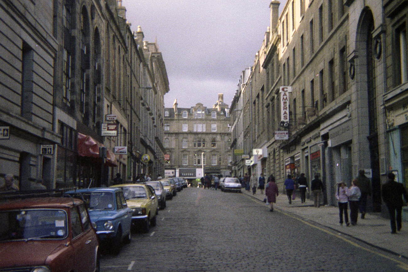#4 Castle Street is busy with pedestrians in 1981