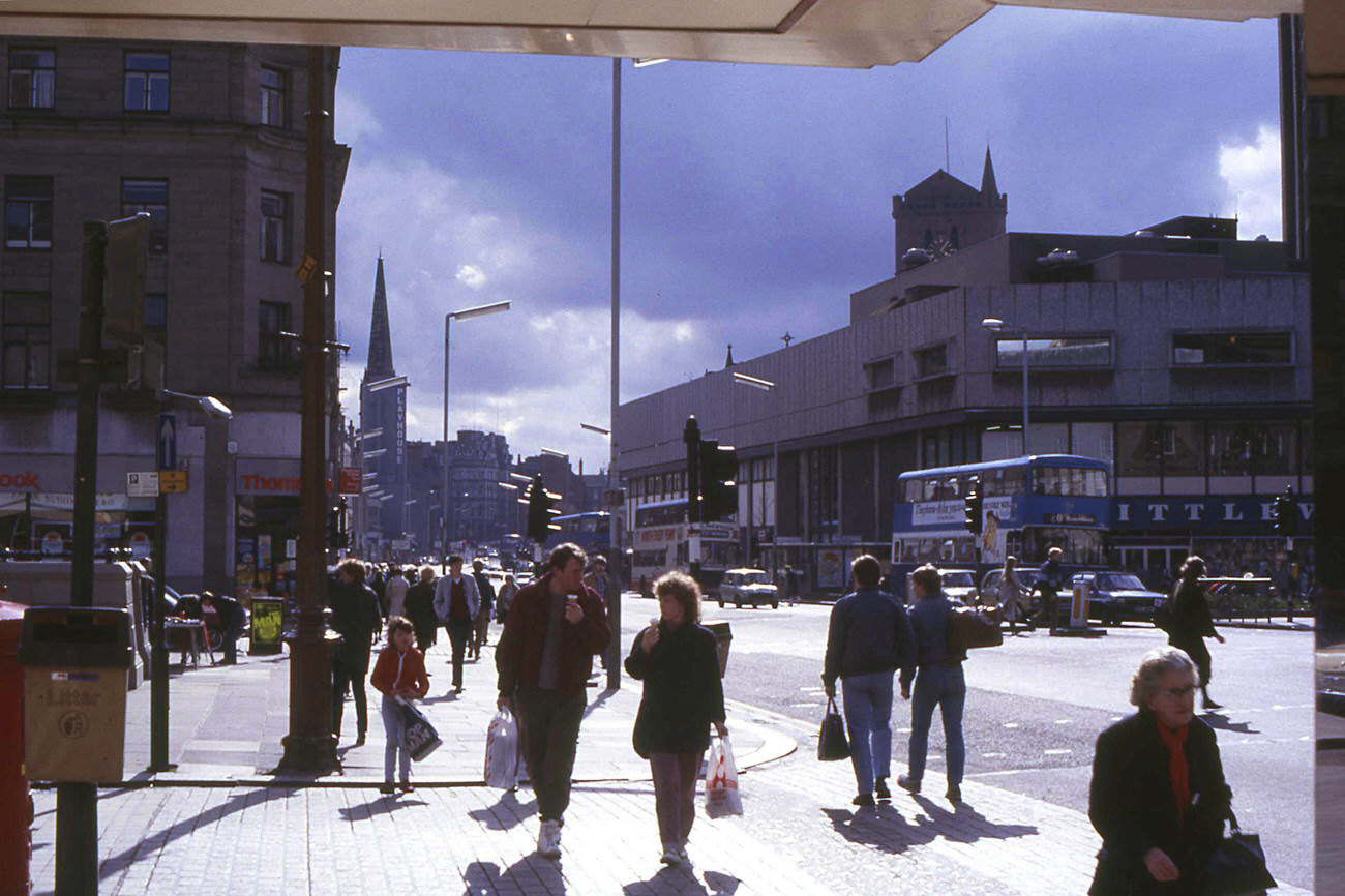 #45 Nethergate from Burton’s doorway, 1985