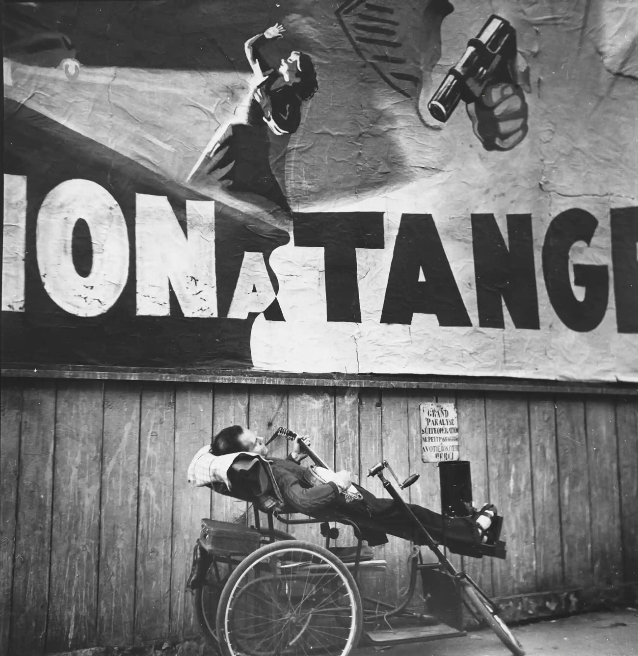 #9 Suspected war invalid in his cart, near Marseille, 1949