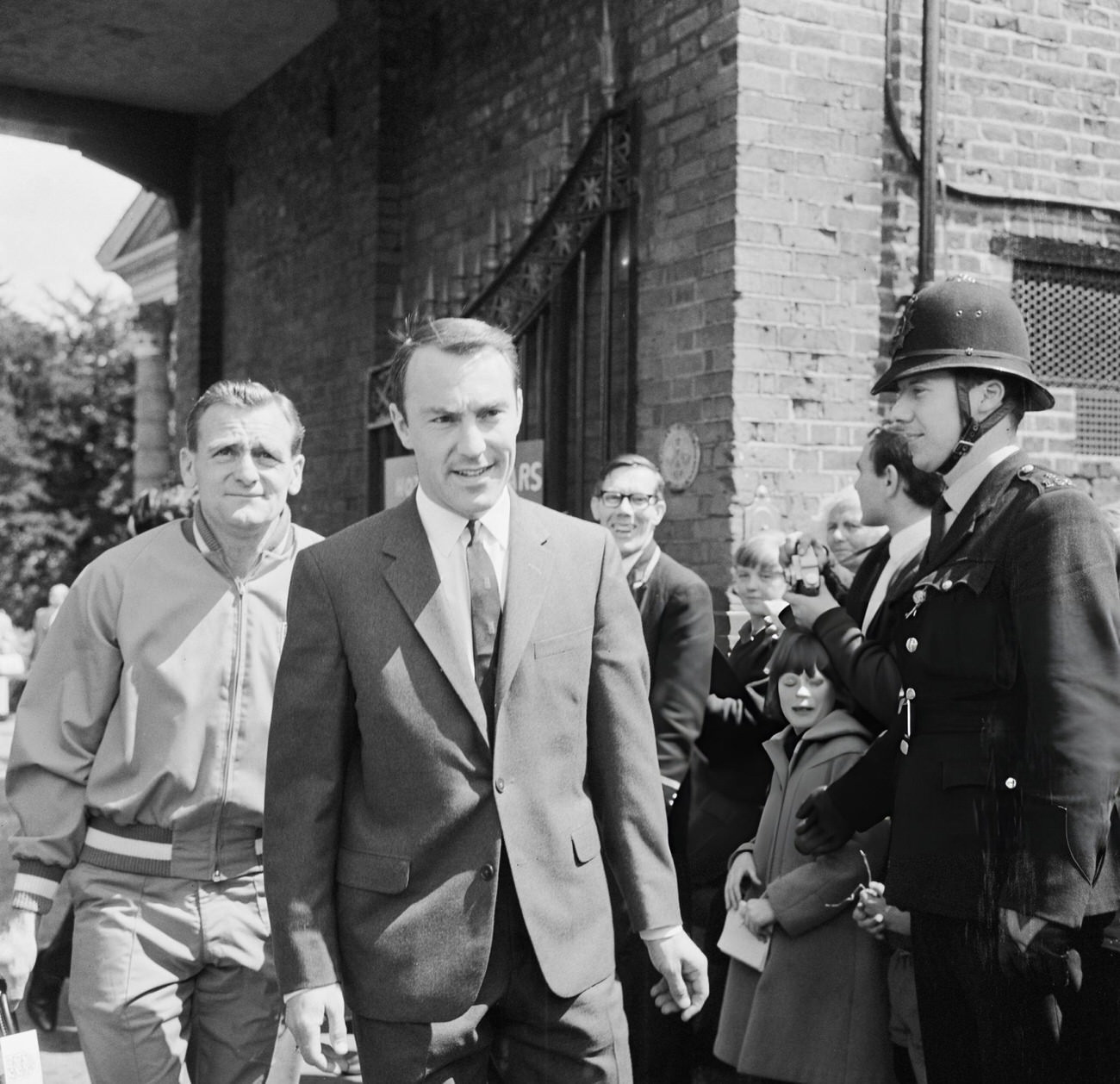 Tottenham striker Jimmy Greaves leaving the England team’s hotel in North London, 1966.