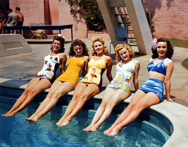 #2 Bathing beauties in vivid Kodachrome, 1944.