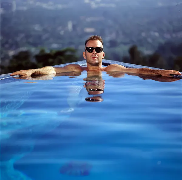 #38 Bruce Willis living the life, 1989.
