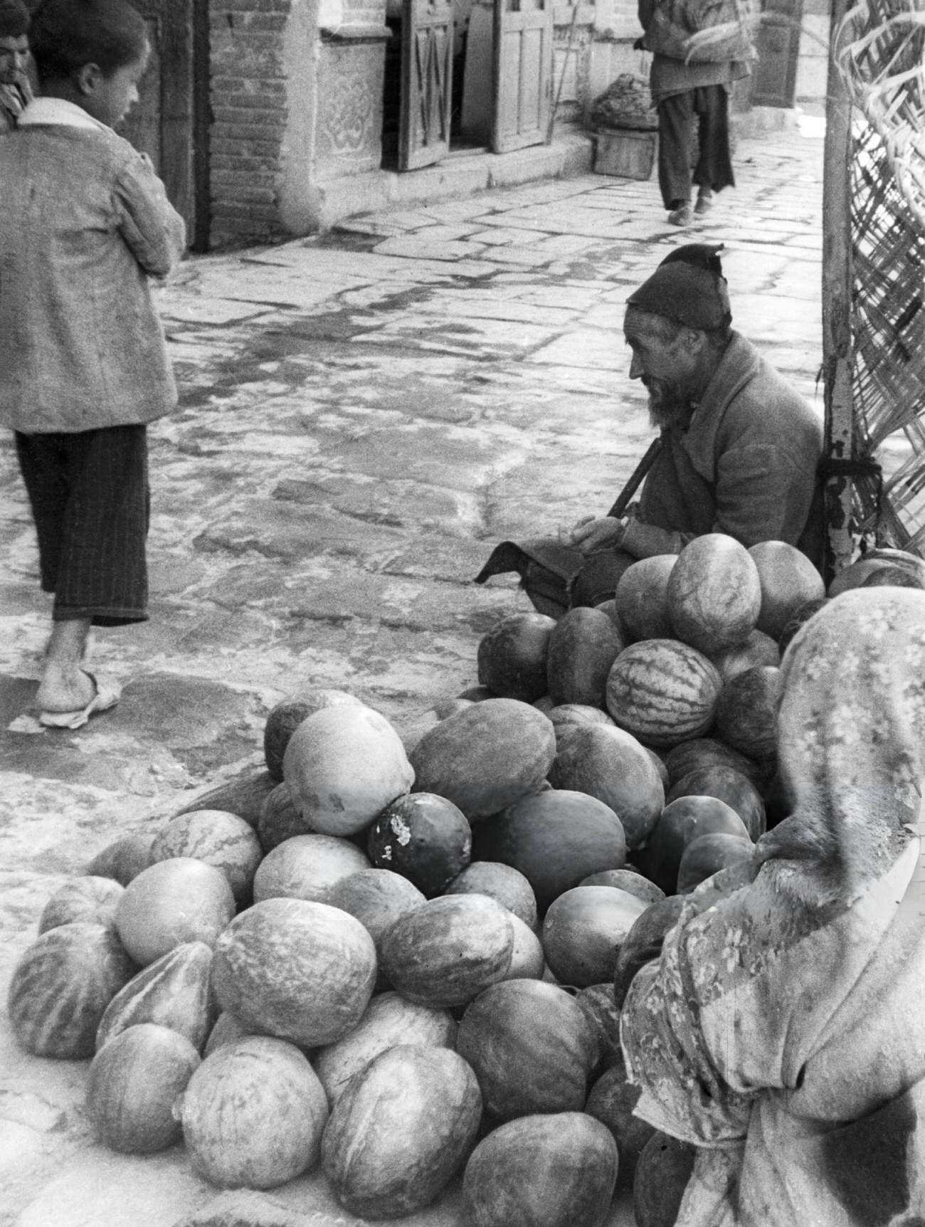 #14 A watermelon vendor in Iran, 1960s.