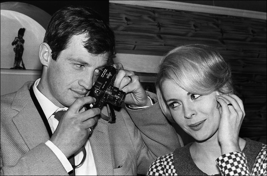 #4 Jean-Paul Belmondo with Jean Seberg, 1964.