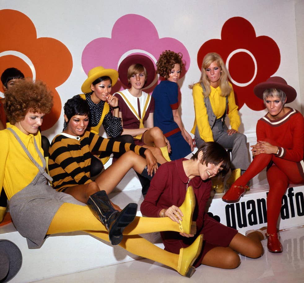 #11 Quant shows off her new shoe creations in 1967