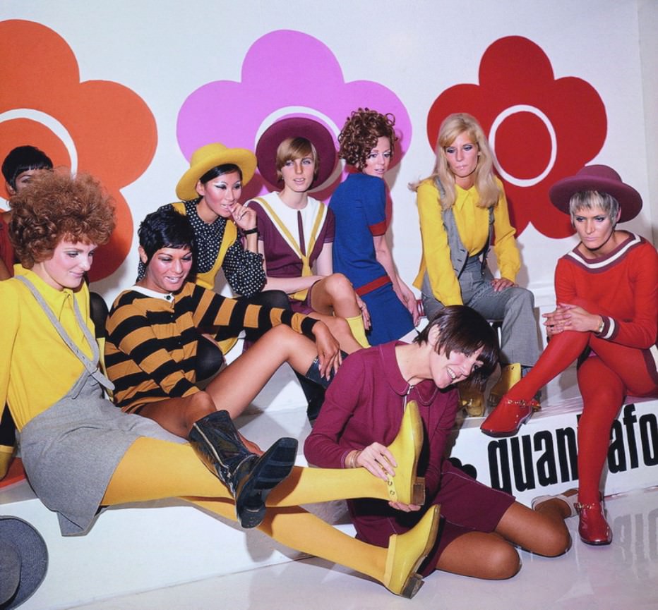 #17 Mary Quant with models, 1967