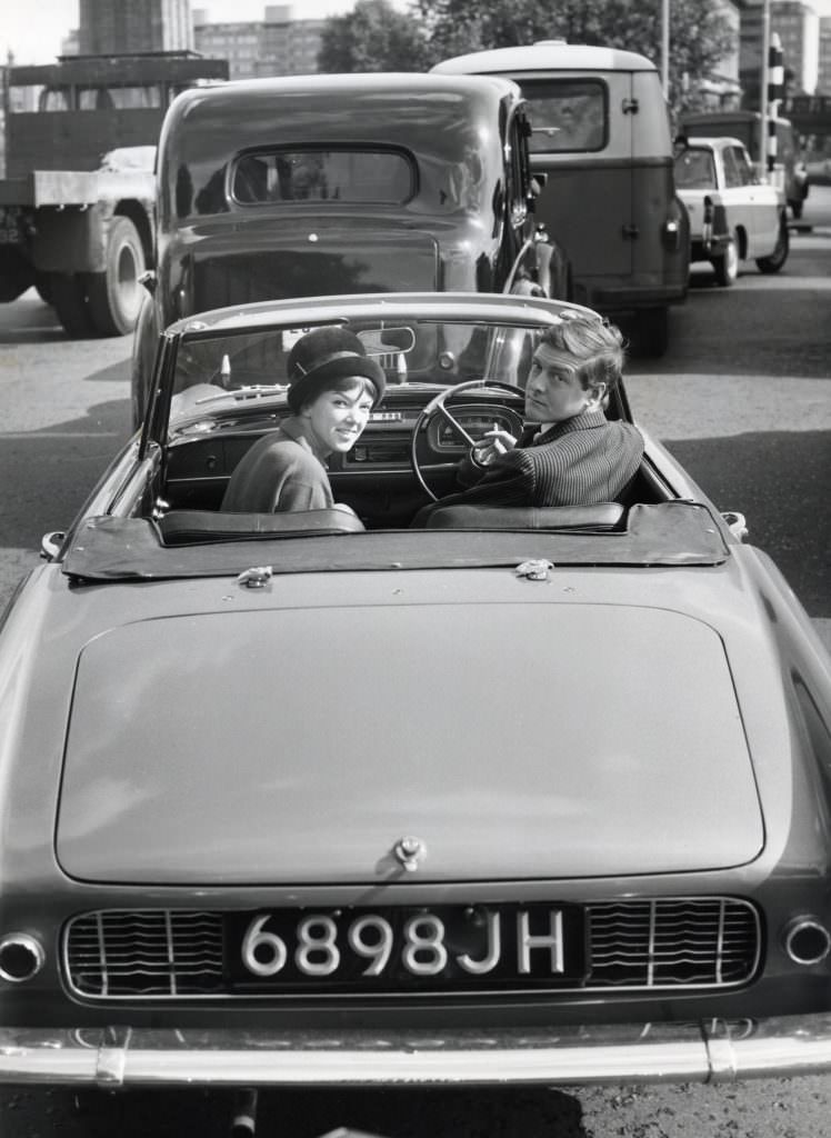 #19 MARY QUANT UK fashion designer and husband Alexander Plunkett Greene in 1965