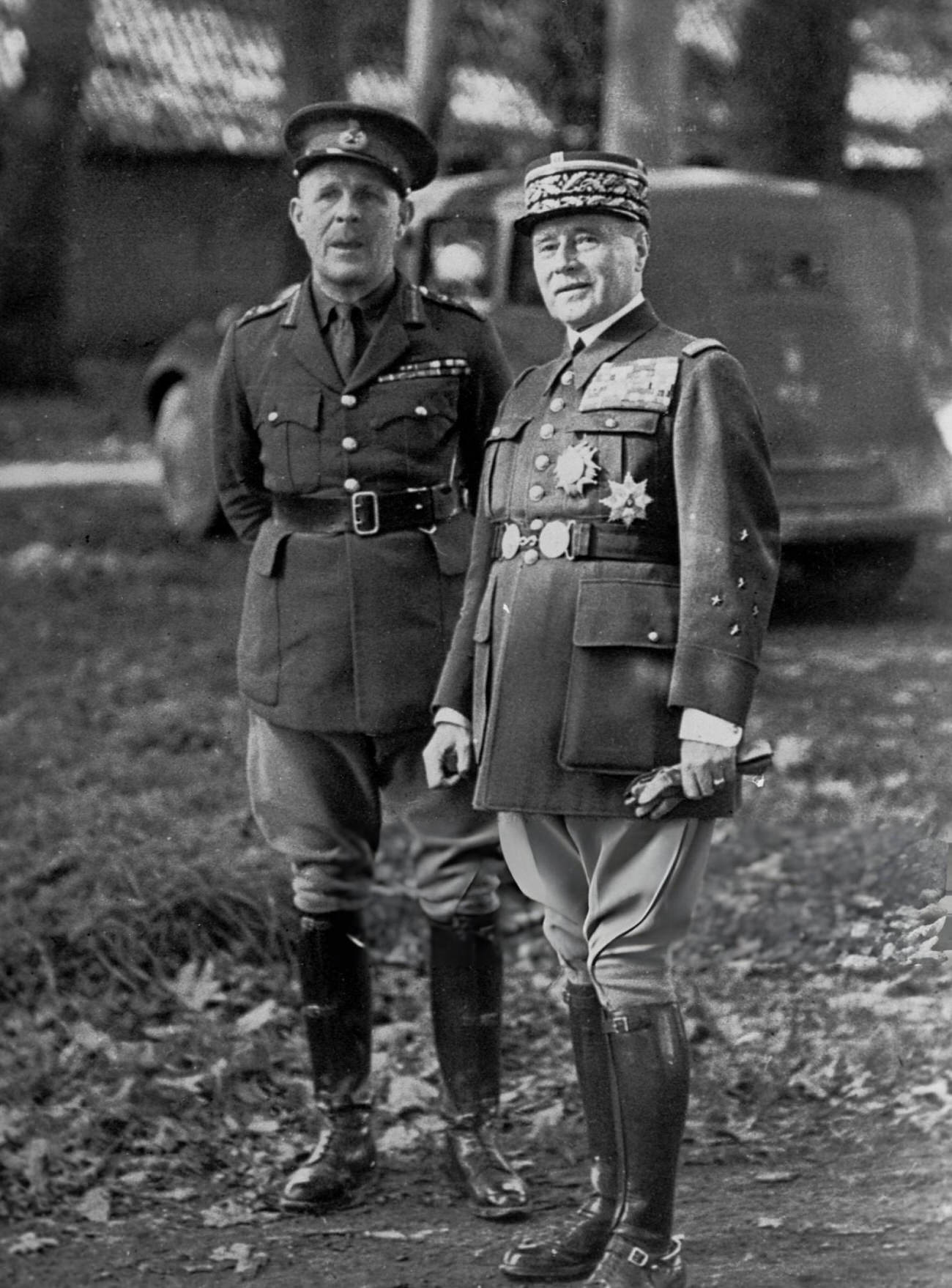 #21 General Lord Gort commanded the British Expeditionary Force in France that had to be evacuated from Dunkirk during the German invasion of 1940. General Maurice Gamelin, leader of the Allied forces at the outbreak of World War II, proved unable to stop the German advance because of his overconfidence in the Maginot Line, 1940s.