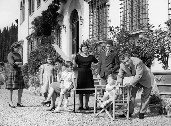 #1 Salvatore Ferragamo and his family in Fiesole, 1959.