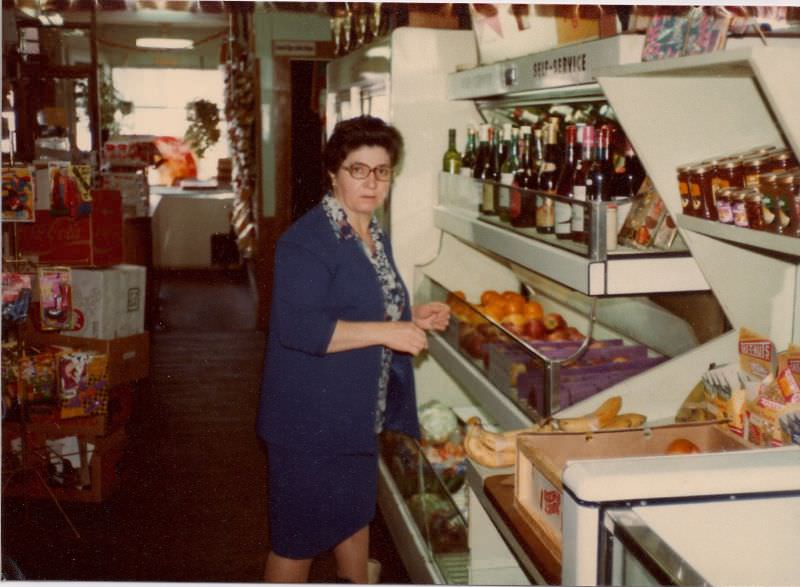 #29 Shopping in wine section, circa 1976.