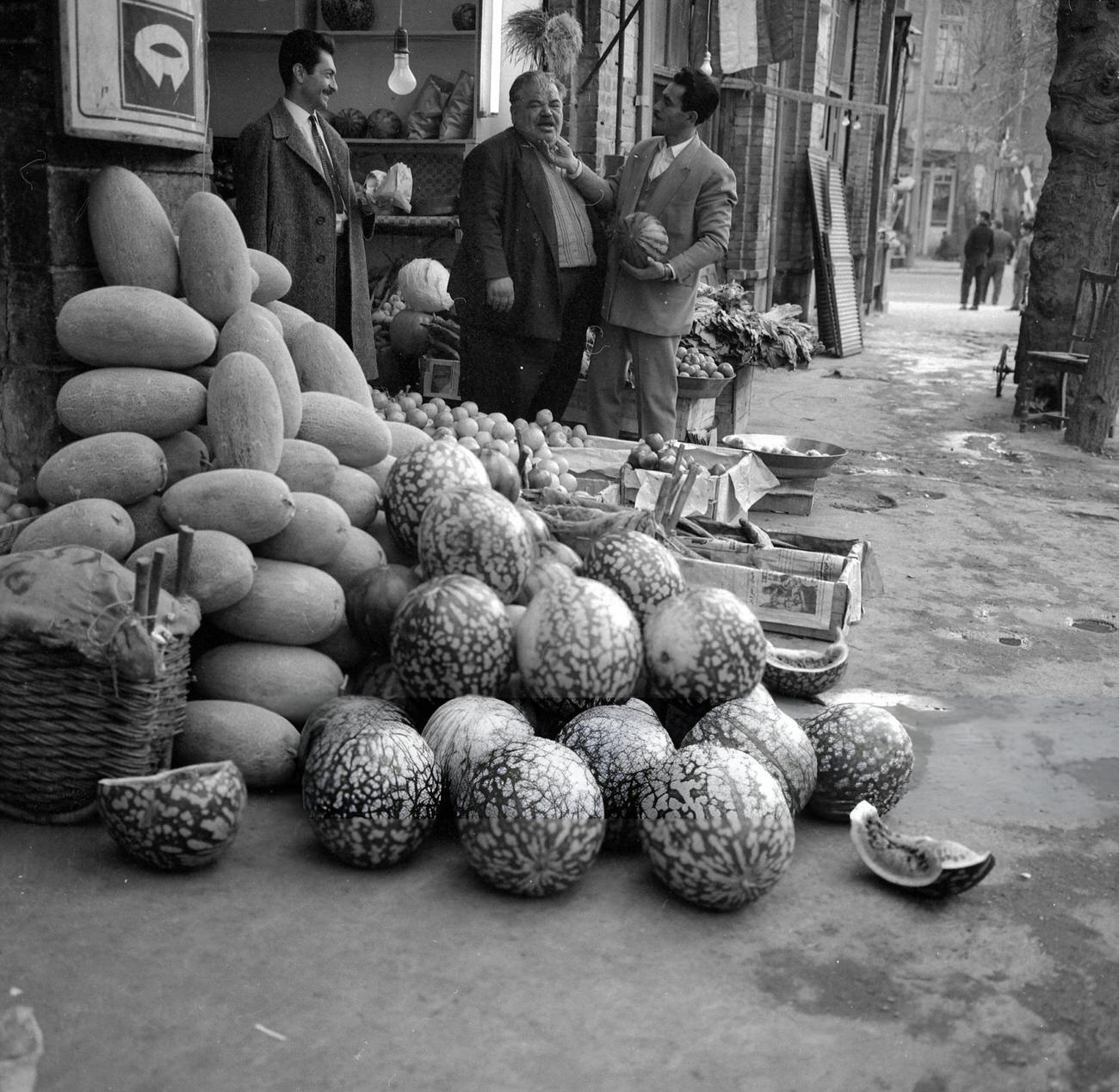#26 A watermelon seller in Tehran, 1961.