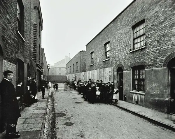 #6 Boarded up houses on Ainstey Street from circa 1903.