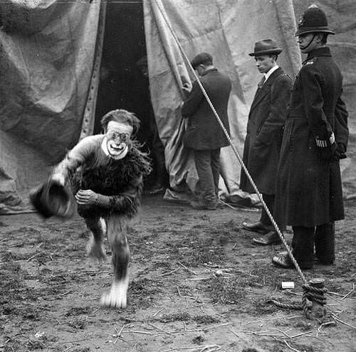 Bizarre vintage photos of Clowns that Look Like They’re Serial Killers and Perverts Weird