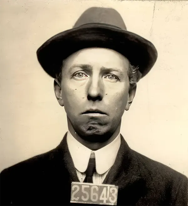 #23 Unidentified offender, 35. His mugshot and measurements were taken on April 10, 1912.