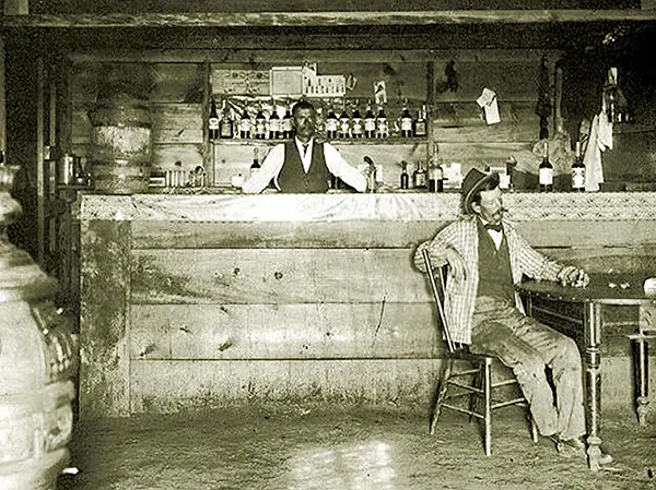 #11 A saloon in Wyoming in the late 1800s.