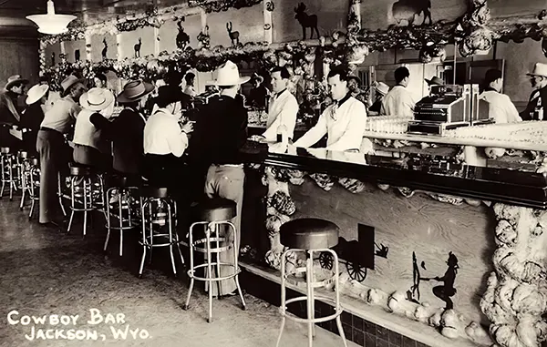 #14 The Cowboy Bar in Jackson, Wyoming, 1908.