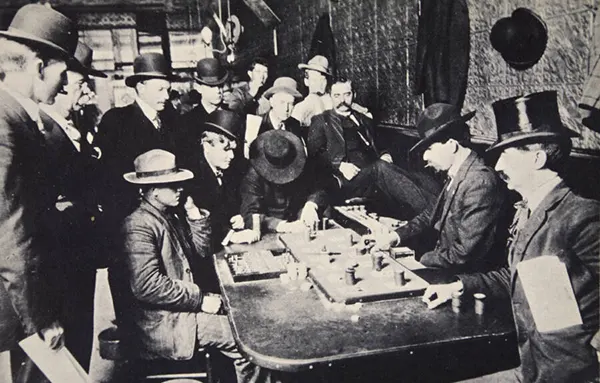 #21 Men playing Faro at the Orient Saloon in Bisbee, Arizona, 1903.