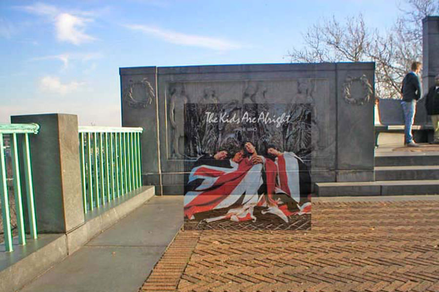 The location for the cover of The Who’s soundtack to the 1979 documentary ‘The Kids Are Alright’ is 116th Street and Morningside Drive, Morningside Heights, New York City. The site is part of the Carl Schurz Monument.