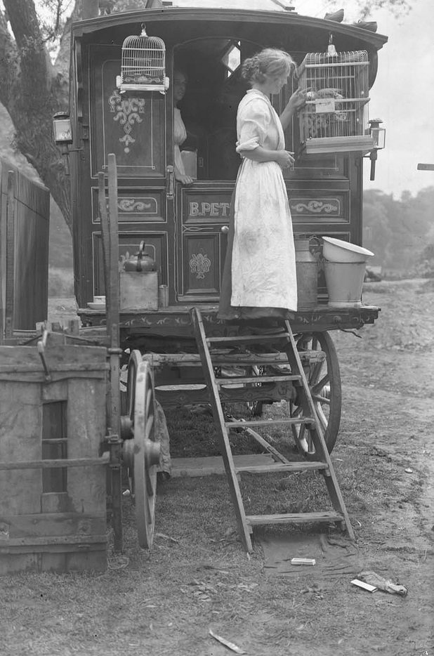 #7 Young lady and birdcages