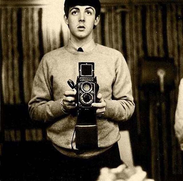 #9 Paul McCartney self portrait with a twin reflex camera