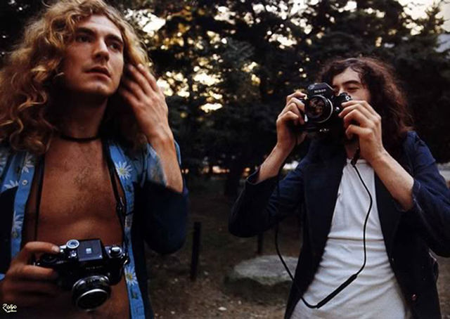 #11 Robert Plant and Jimmy Page with Nikon F2 cameras