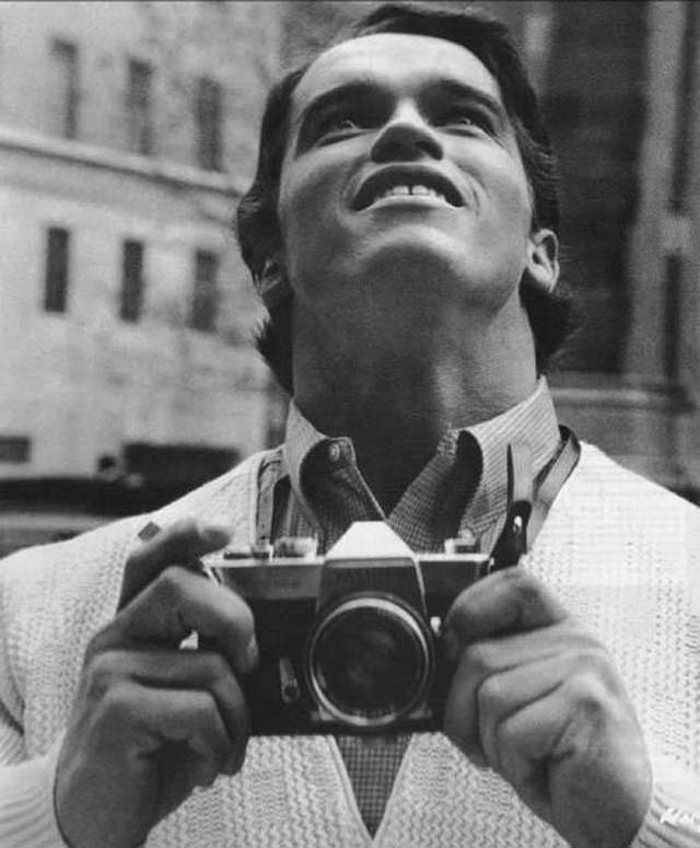 #12 Arnold Schwarzenegger with an SLR