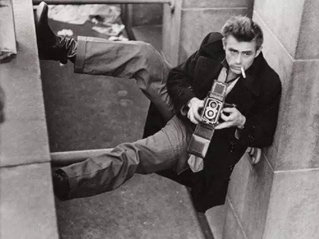 #19 James Dean with a Rolleiflex