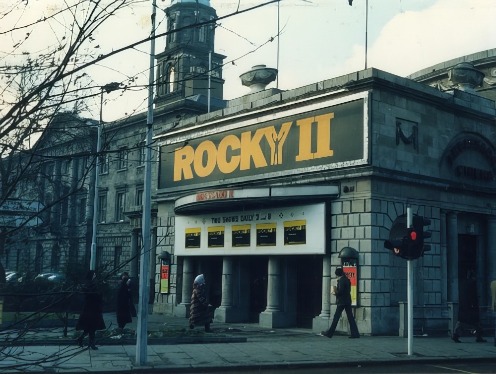 #9 The Ambassador Cinema showing “Rocky II”, 1979.