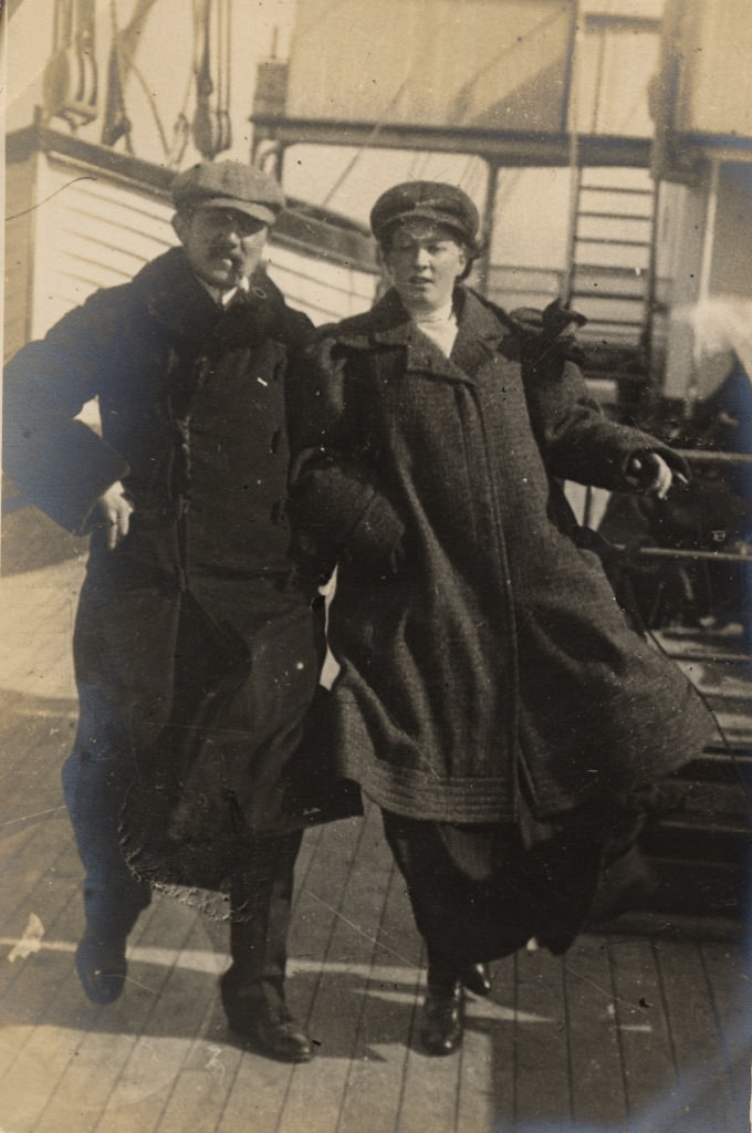 #12 A couple on board the channel ferry.