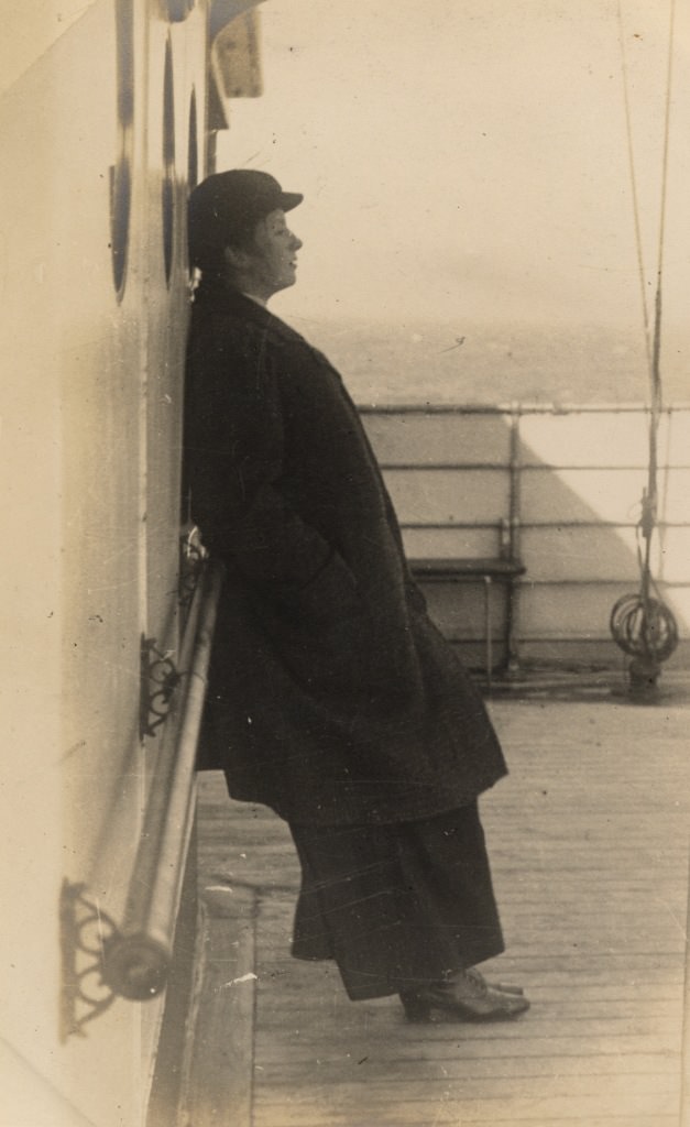 #15 The same woman, possibly suffering from seasickness.