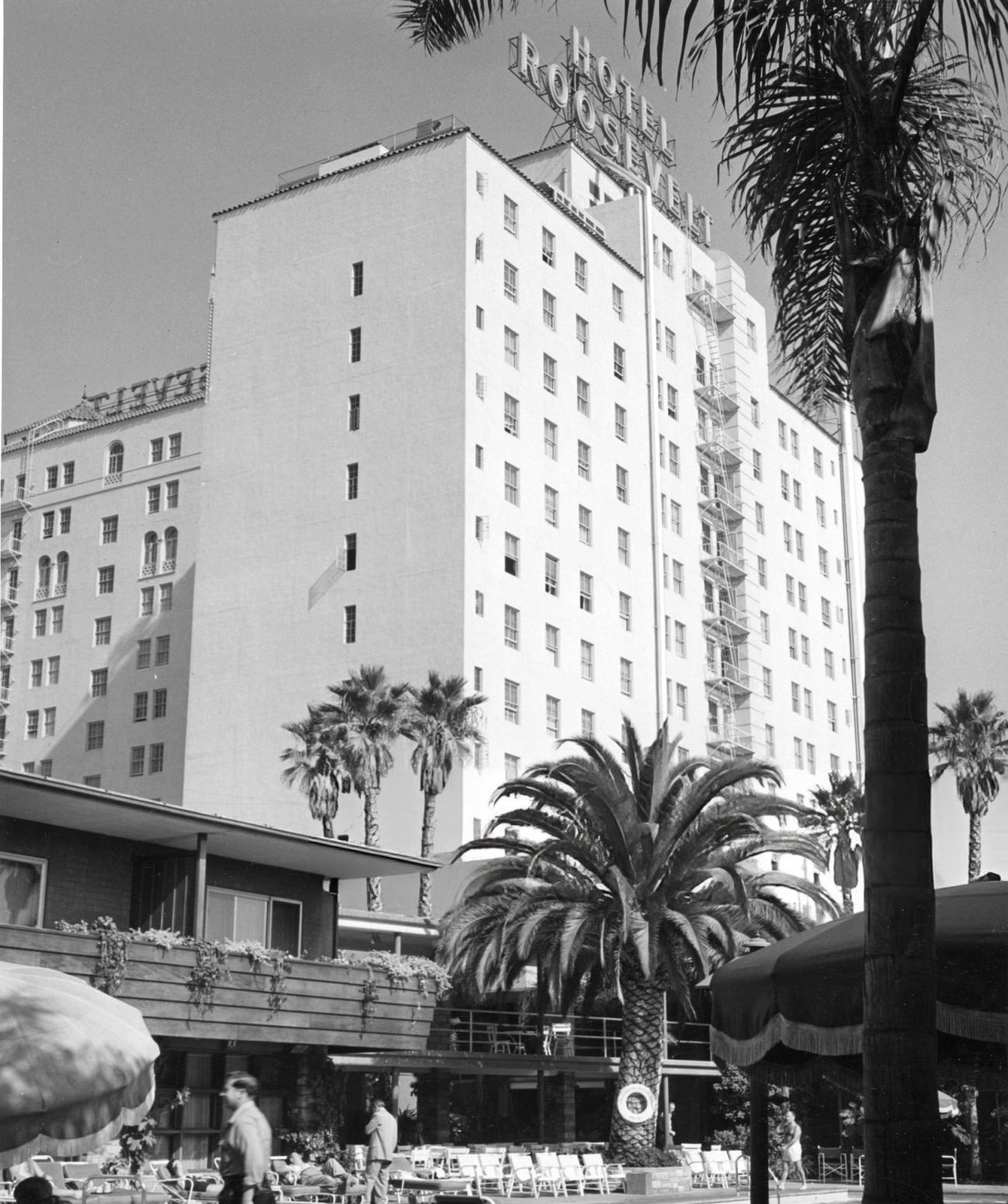 #45 The Hotel Roosevelt on Hollywood Boulevard in Hollywood, California, 1950s.