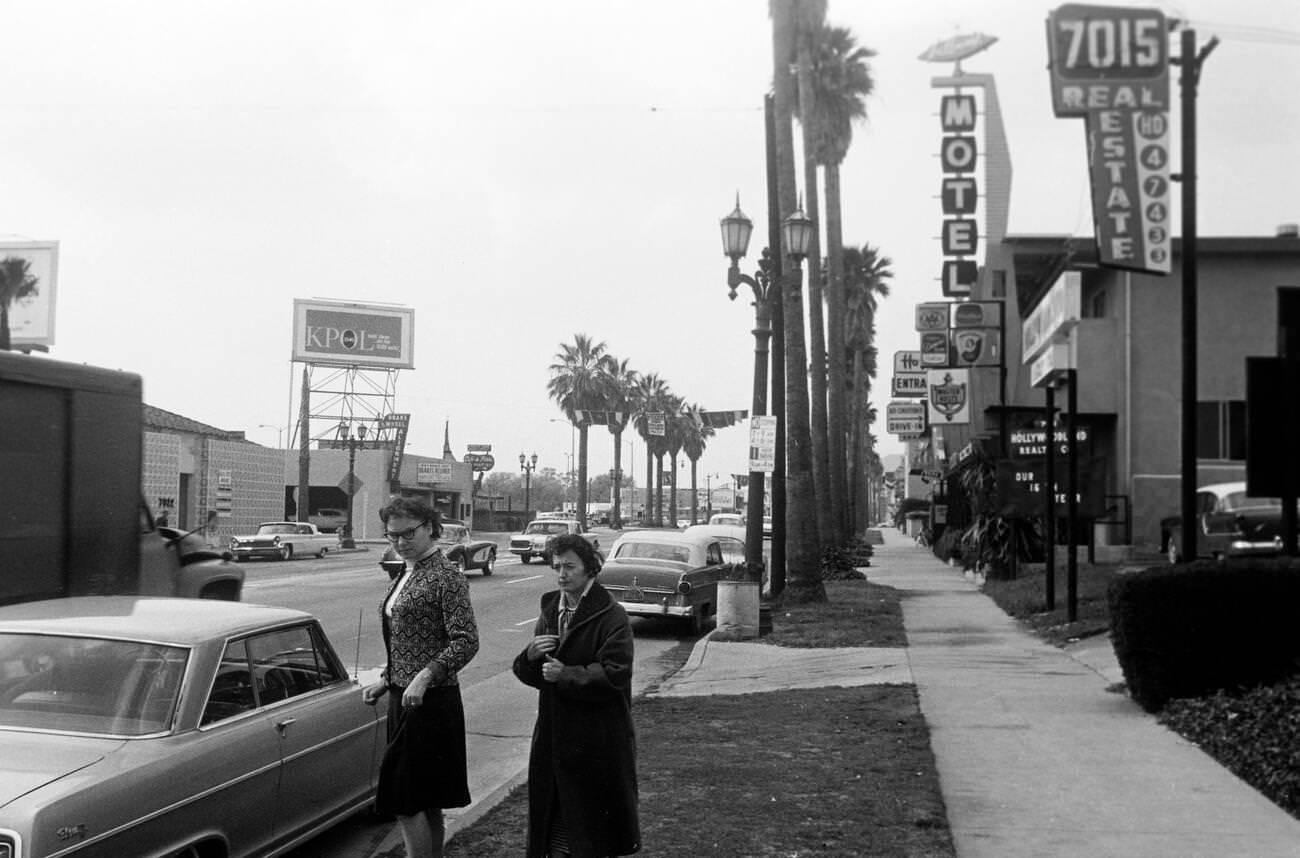 #8 Two women on Hollywood Boulevard, Los Angeles, 1962.