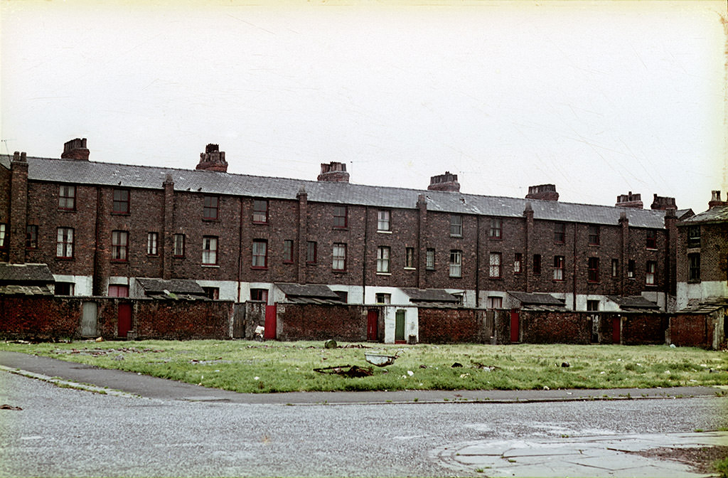 #65 Three-storied houses in Hulme, 1960s.