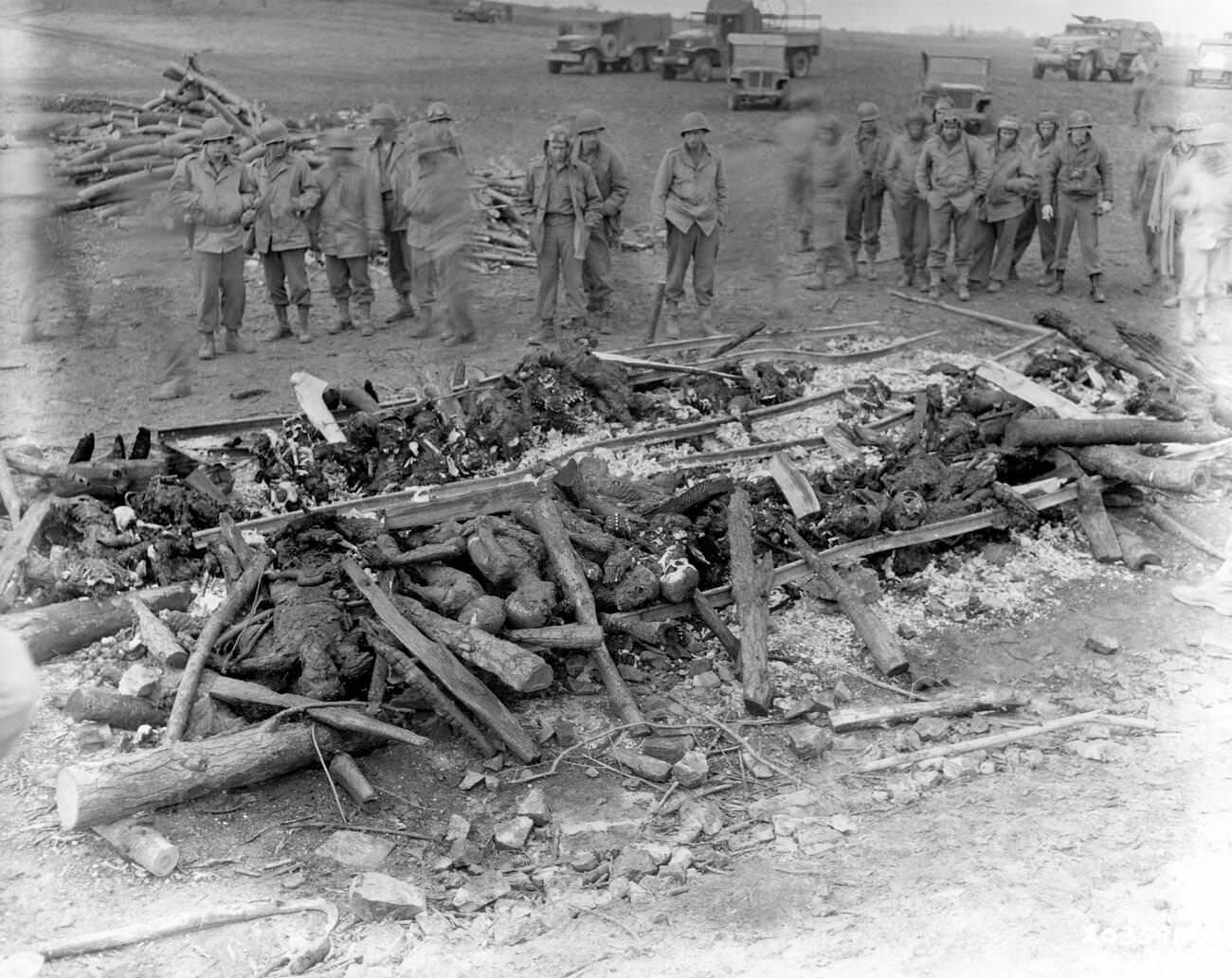 #16 World War II Ohrdruf forced labor camp Buchenwald concentration camp, 1945.