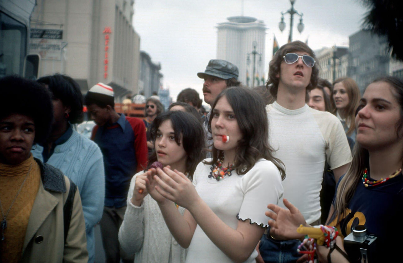 #78 View of Onlookers During the Mardi Gras Parade, 1973.