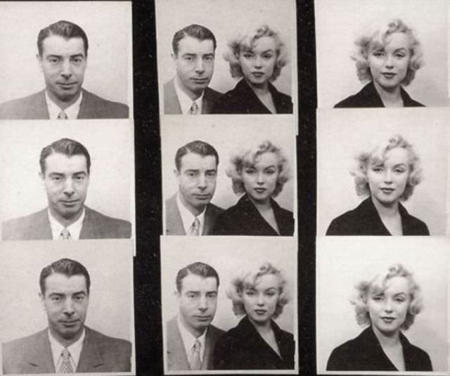 #5 Marilyn Monroe and Joe Dimaggio’s passport photos, 1954