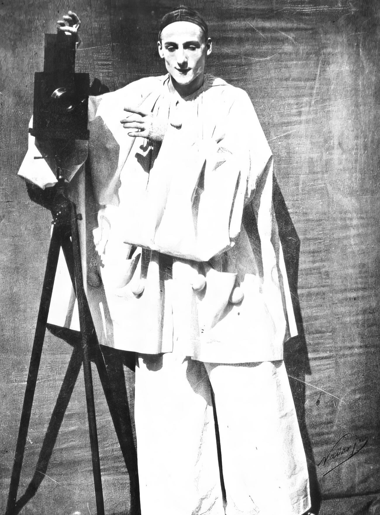 Felix Nadar &; Adrien Tournachon, Pierrot photographer by the mime Debureau, 1854