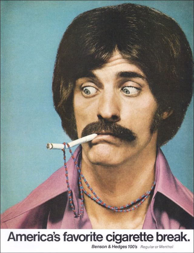 Mustaches, Machismo, and Marketing: A Look Back at the Pornstache Cigarette Ads of the 1970s Vintage