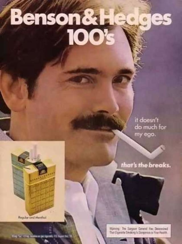 Mustaches, Machismo, and Marketing: A Look Back at the Pornstache Cigarette Ads of the 1970s Vintage