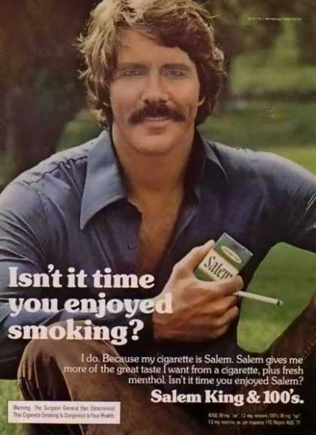 Mustaches, Machismo, and Marketing: A Look Back at the Pornstache Cigarette Ads of the 1970s Vintage