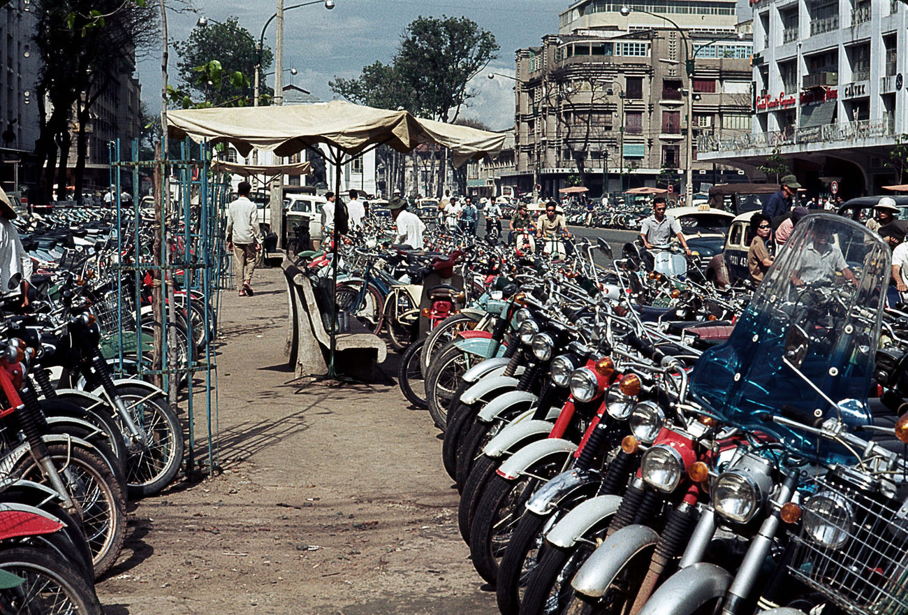 #123 A food vendor in Saigon, 1968.